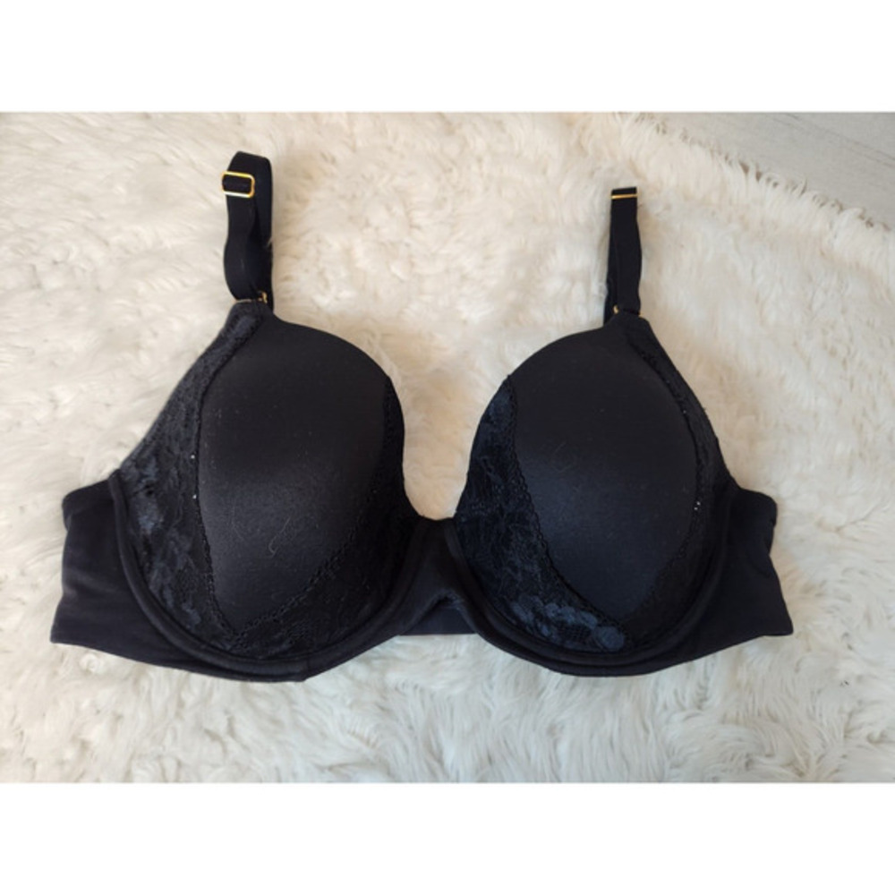 Soma Black Lace‎ Accent Embraceable Perfect Coverage Bra Size 38D